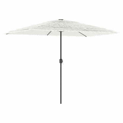 Garden Parasol with Steel Pole White 300x200x250 cm