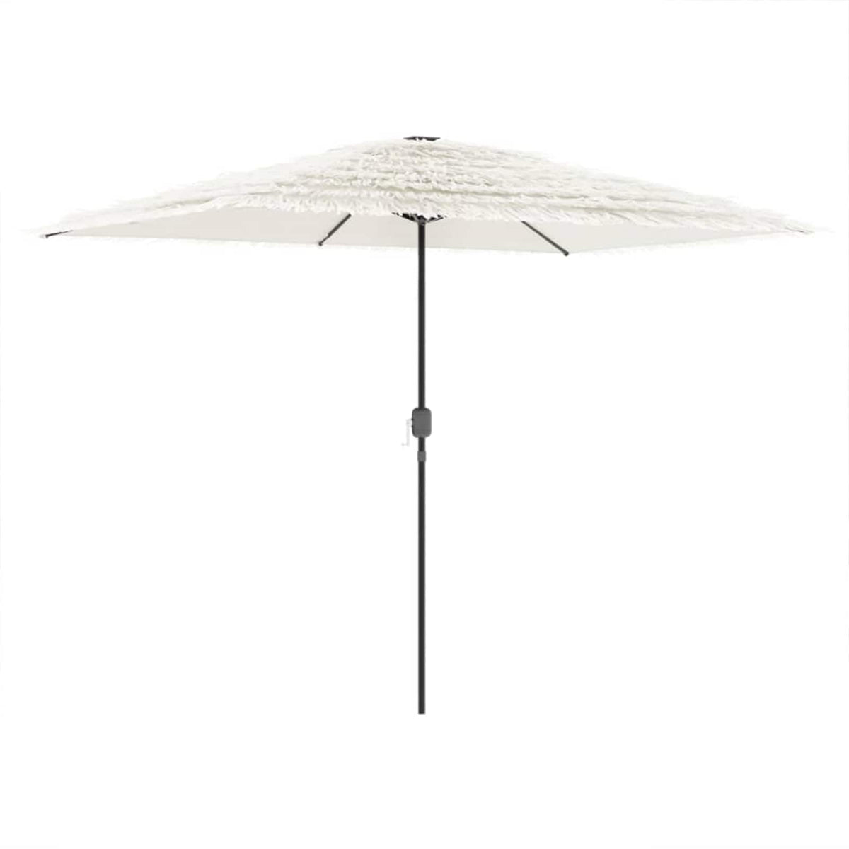 Garden Parasol with Steel Pole White 300x200x250 cm
