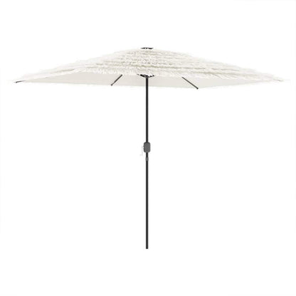 Garden Parasol with Steel Pole White 300x200x250 cm