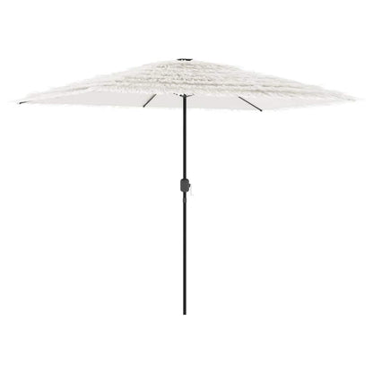 Garden Parasol with Steel Pole White 300x200x250 cm