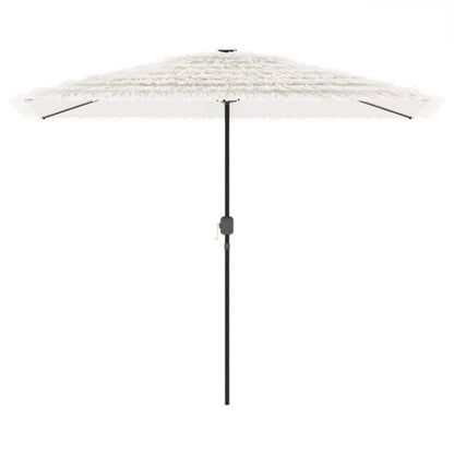 Garden Parasol with Steel Pole White 300x200x250 cm