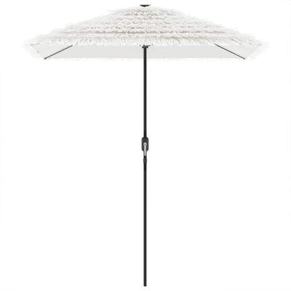 Garden Parasol with Steel Pole White 300x200x250 cm