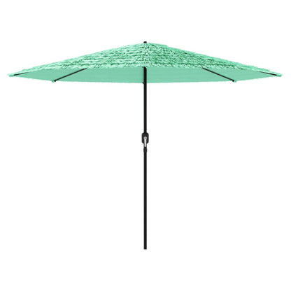 Garden Parasol with Steel Pole Green 388x388x248 cm