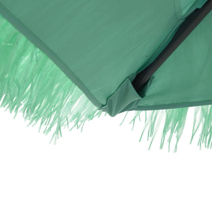 Garden Parasol with Steel Pole Green 388x388x248 cm