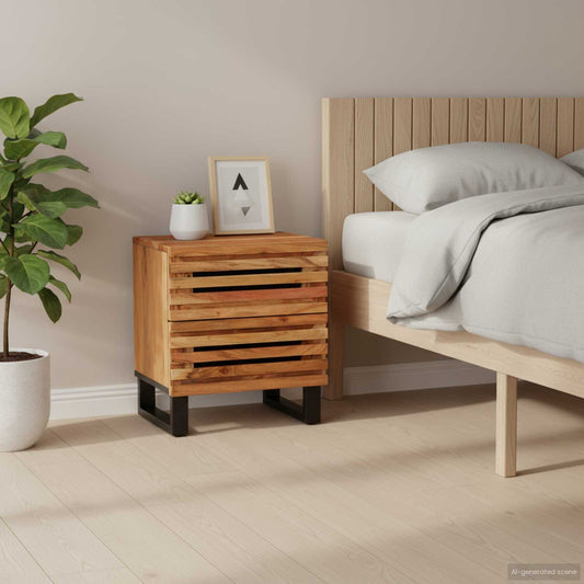 Bedside Cabinets 2 pcs 40x34x46 cm Solid Wood Acacia