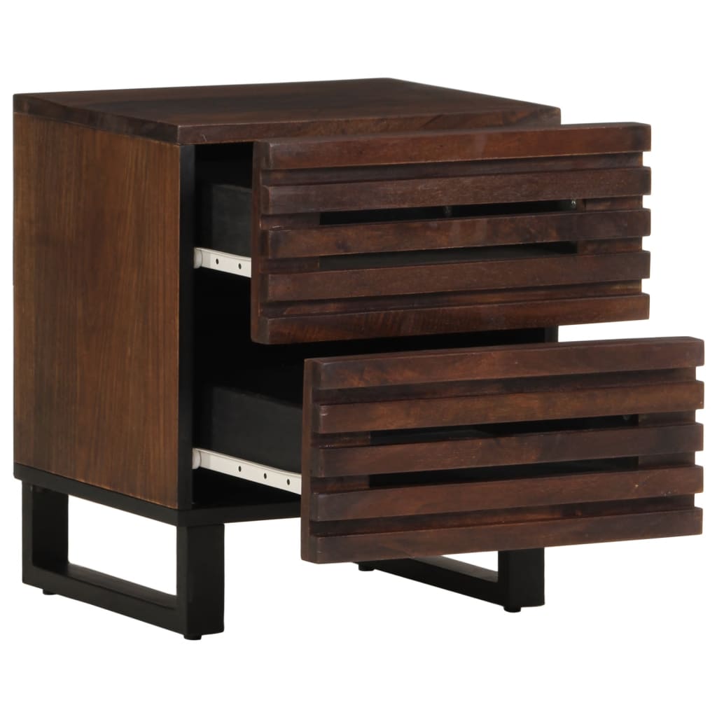 Bedside Cabinets 2 pcs 40x34x46 cm Solid Wood Mango