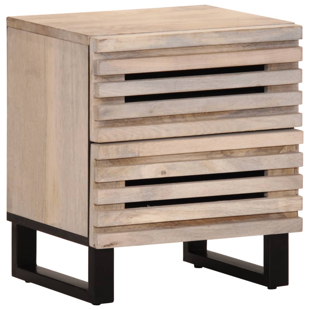 Bedside Cabinet 40x34x46 cm Solid Wood Bleached Mango