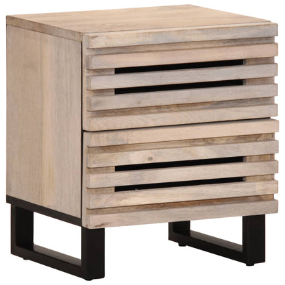 Bedside Cabinet 40x34x46 cm Solid Wood Bleached Mango