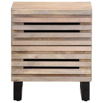 Bedside Cabinet 40x34x46 cm Solid Wood Bleached Mango