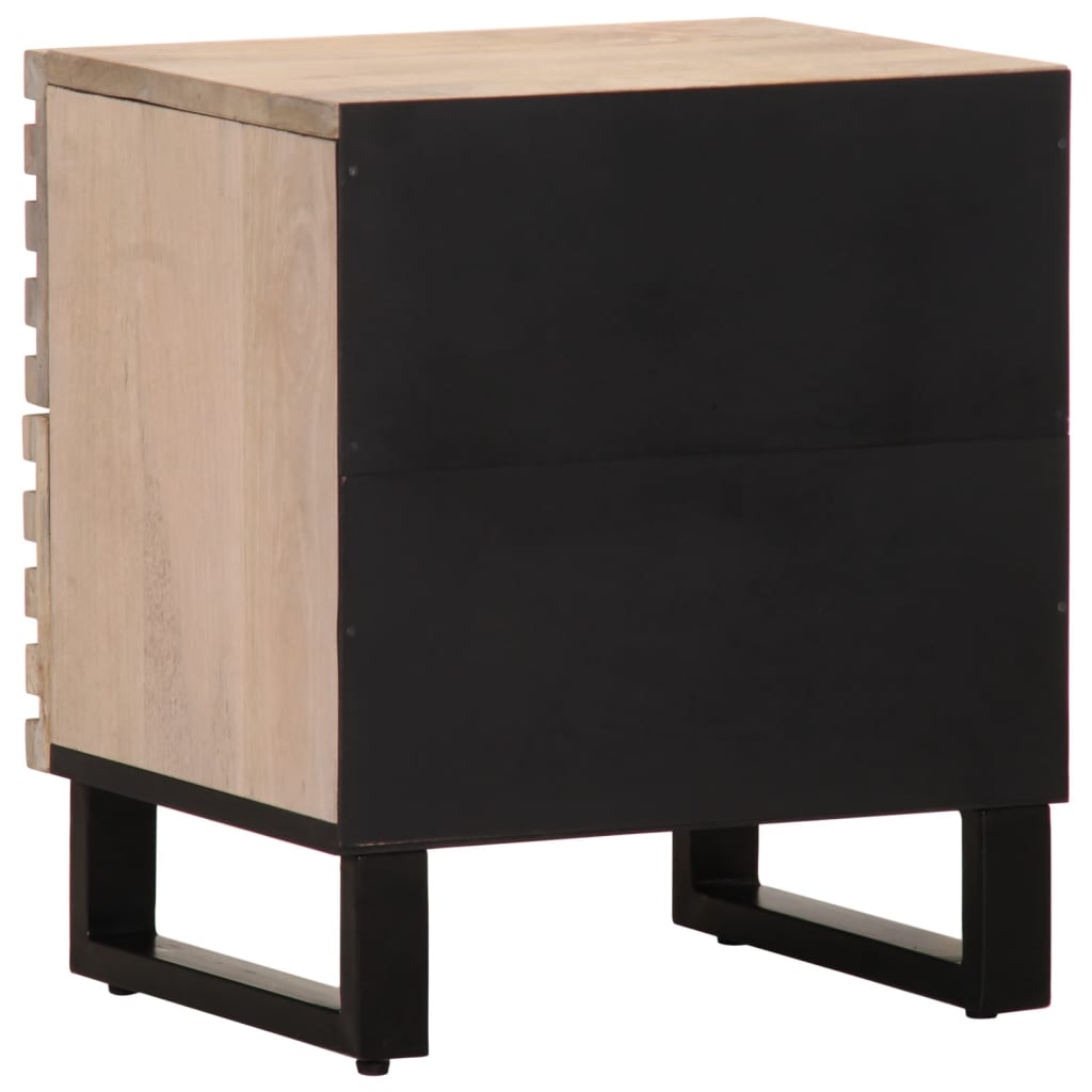 Bedside Cabinet 40x34x46 cm Solid Wood Bleached Mango