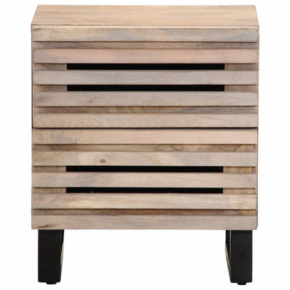 Bedside Cabinets 2 pcs 40x34x46 cm Solid Wood Bleached Mango