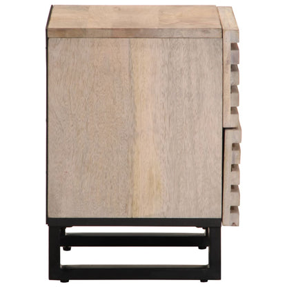 Bedside Cabinets 2 pcs 40x34x46 cm Solid Wood Bleached Mango