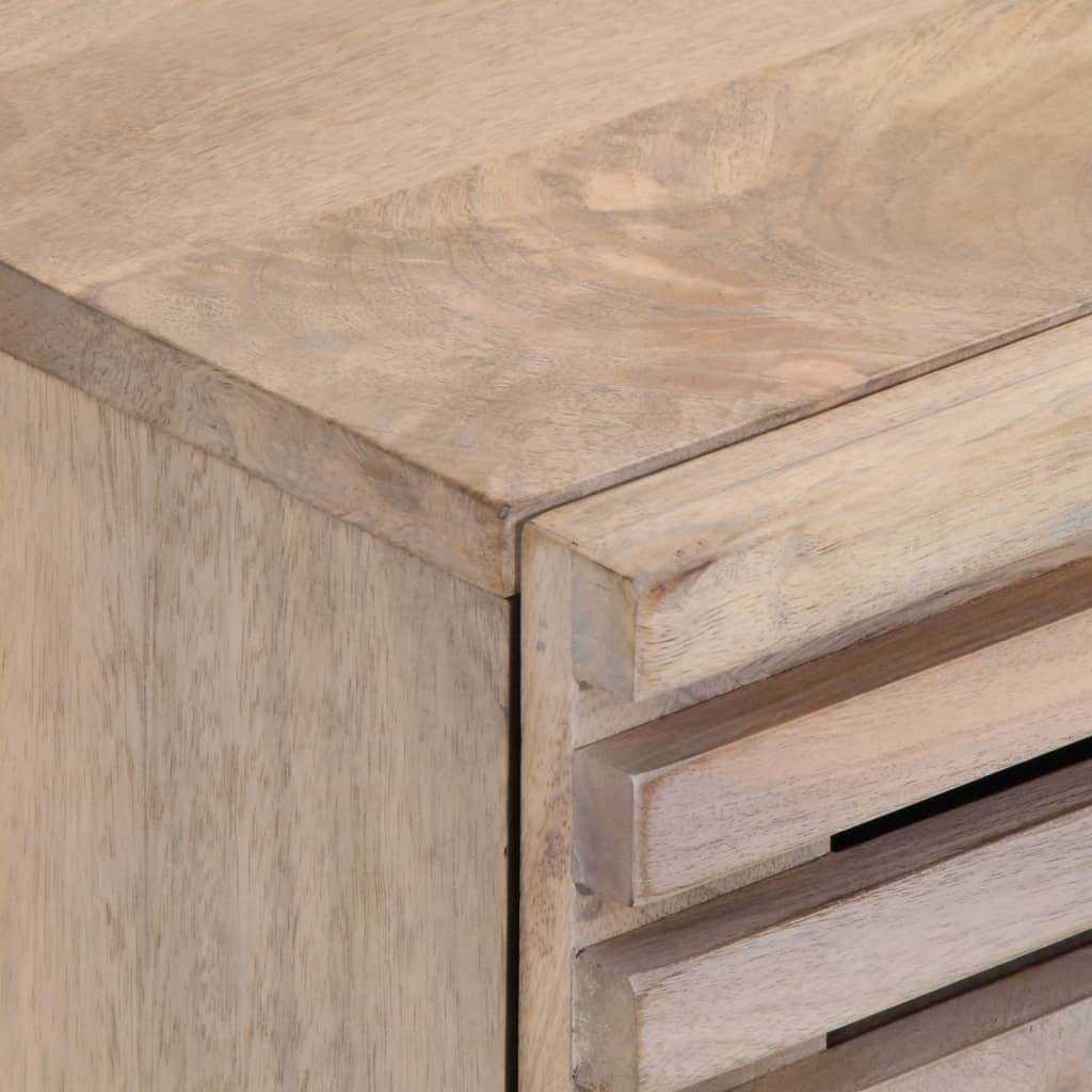 Bedside Cabinets 2 pcs 40x34x46 cm Solid Wood Bleached Mango