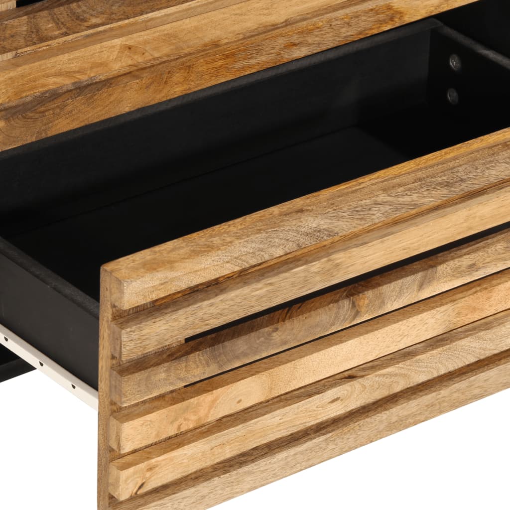 Sideboard 60x34x75 cm Solid Wood Rough Mango