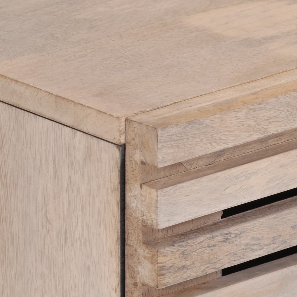 Sideboard White 60x34x75 cm Solid Wood Mango