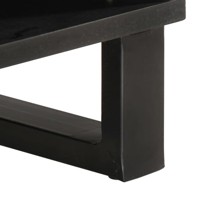 Coffee Table White 80x51x40 cm Solid Wood Mango