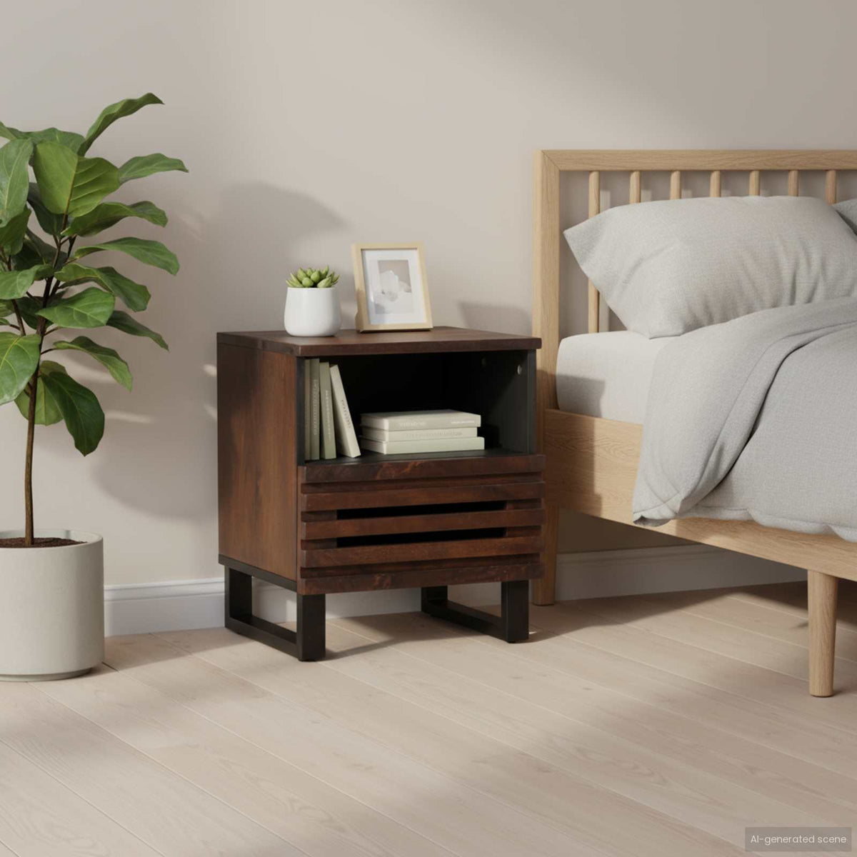 Bedside Cabinets 2 pcs 40x34x46 cm Solid Wood Mango