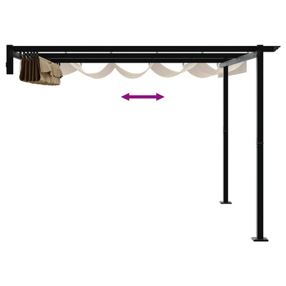 Gazebo 300 x 300 x 200 cm Taupe Polyester
