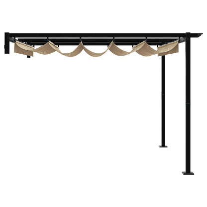 Gazebo 300 x 300 x 200 cm Taupe Polyester