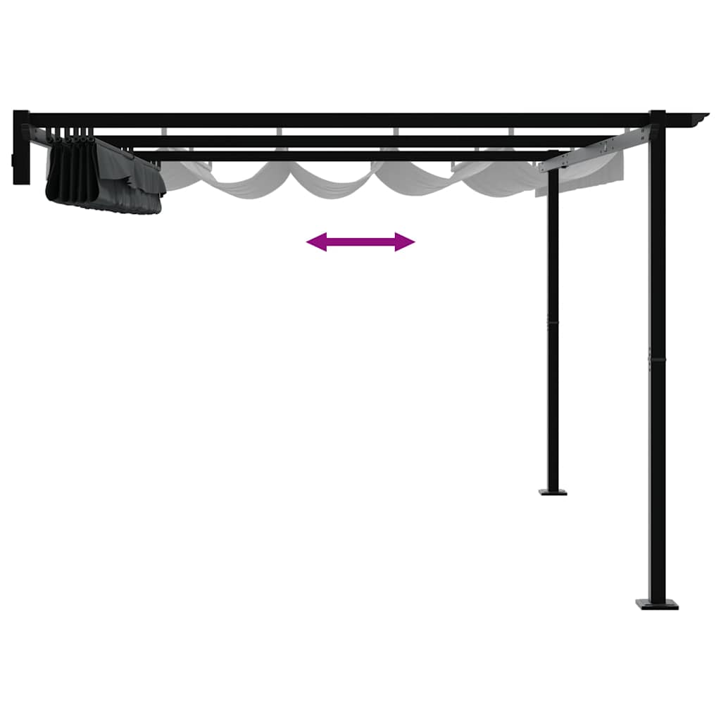 Gazebo 400 x 300 x 200 cm Anthracite Polyester