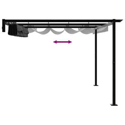 Gazebo 400 x 300 x 200 cm Anthracite Polyester