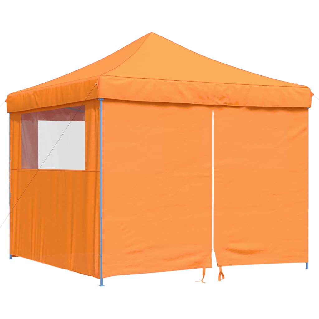 Foldable Party Tent Pop-Up with 4 Sidewalls Orange