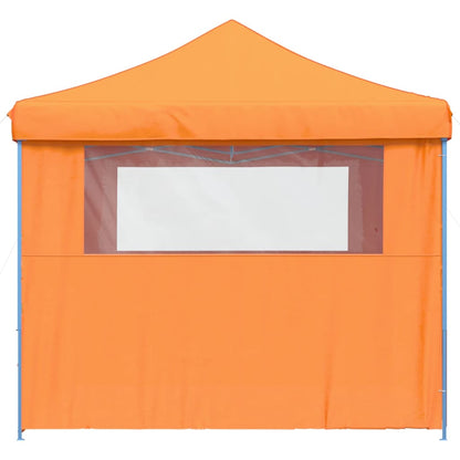 Foldable Party Tent Pop-Up with 4 Sidewalls Orange