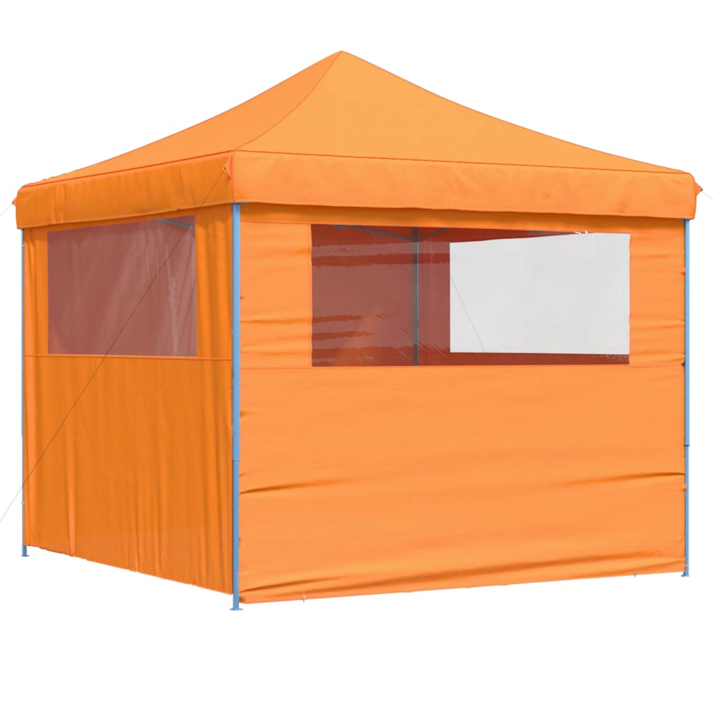 Foldable Party Tent Pop-Up with 4 Sidewalls Orange