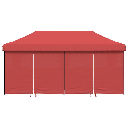 Foldable Party Tent Pop-Up with 4 Sidewalls Burgundy