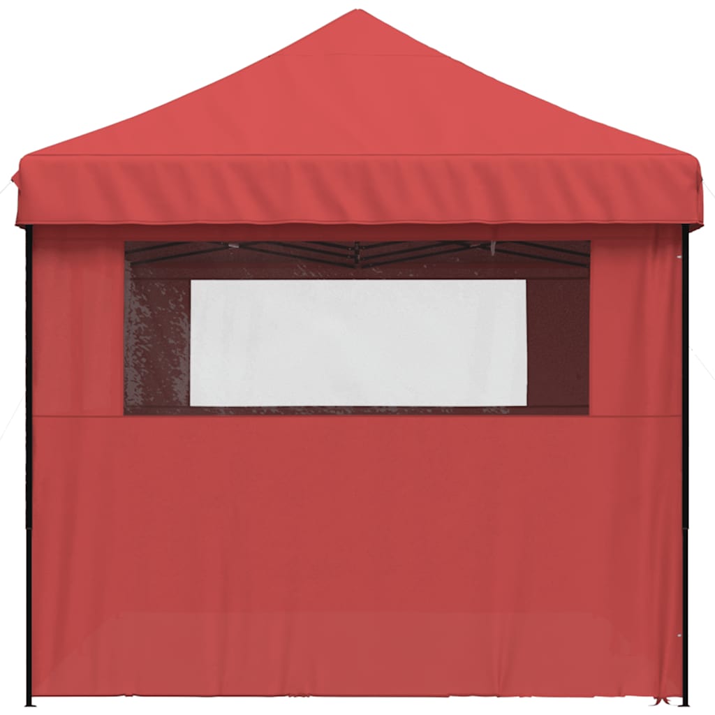 Foldable Party Tent Pop-Up with 4 Sidewalls Burgundy