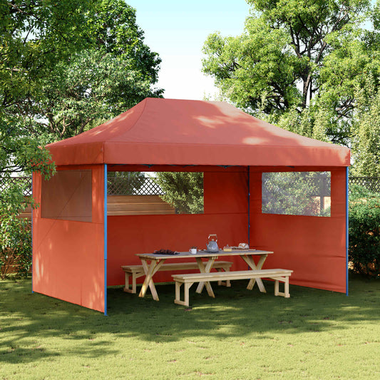 Party Tent Terracotta with Blue Frame Oxford Fabric