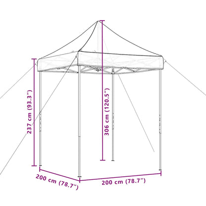 Party Tent | Black | Oxford fabric with PVC coating, Powder-coated steel