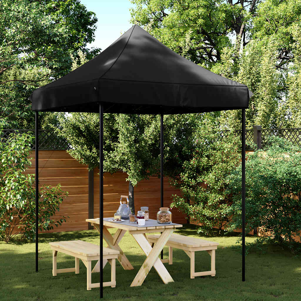 Party Tent | Black | Oxford fabric with PVC coating, Powder-coated steel