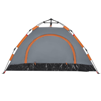 Camping Tent 2-Person Grey and Orange Quick Release