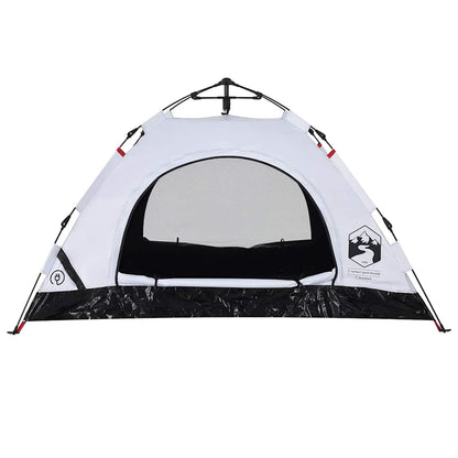 Camping Tent 2-Person White Blackout Fabric Quick Release