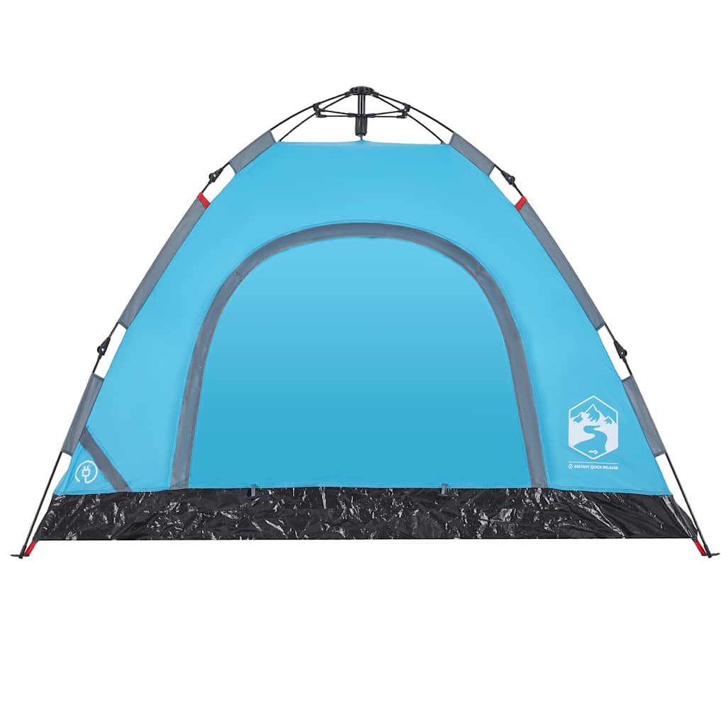 Camping Tent 3-Person Blue Quick Release