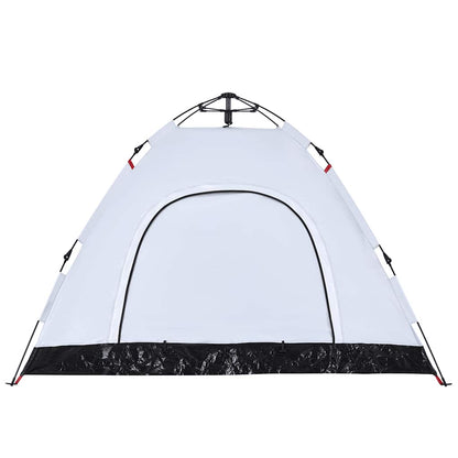 Camping Tent 3-Person White Blackout Fabric Quick Release