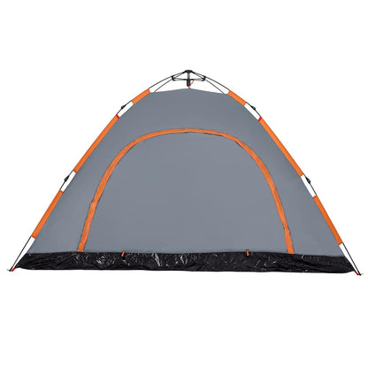 Camping Tent 5-Person Grey and Orange Quick Release