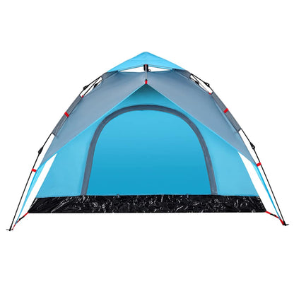 Camping Tent Dome 3-Person Blue Quick Release