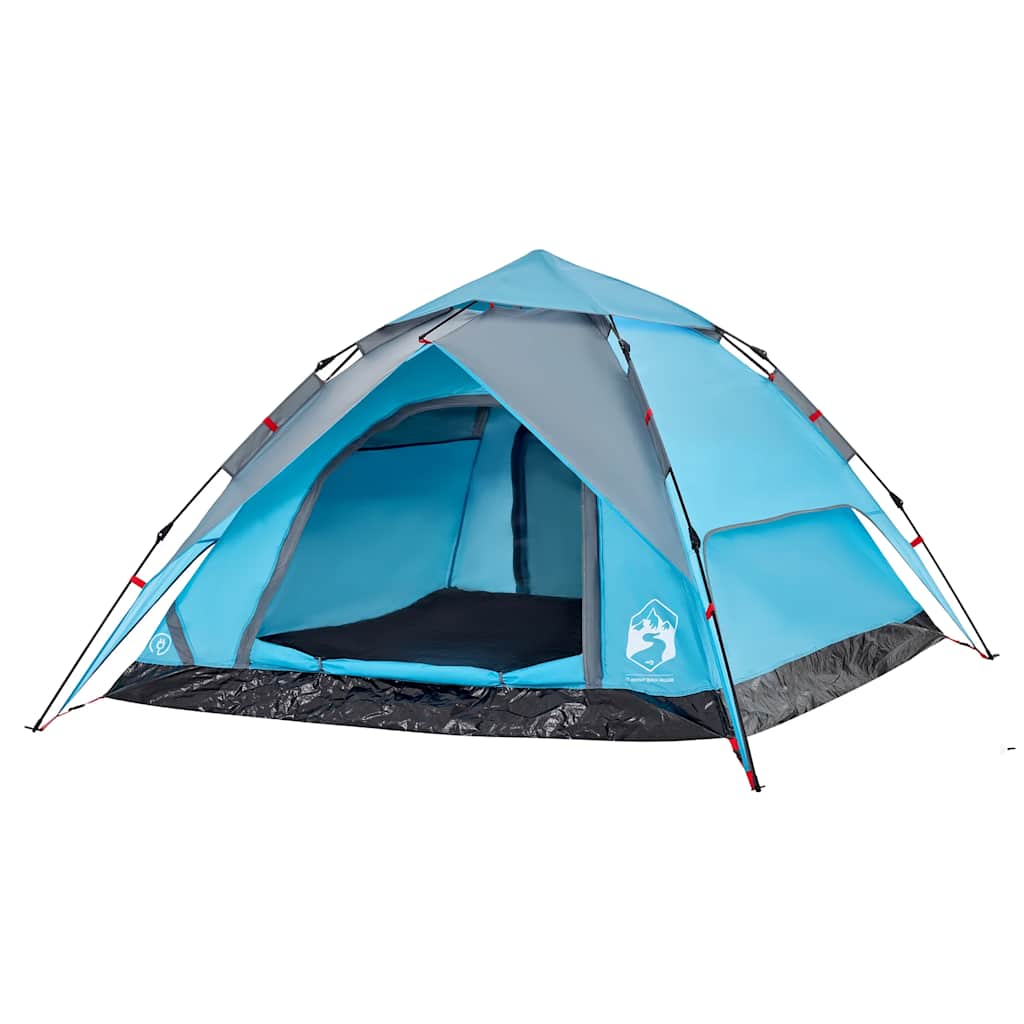 Camping Tent Dome 4-Person Blue Quick Release