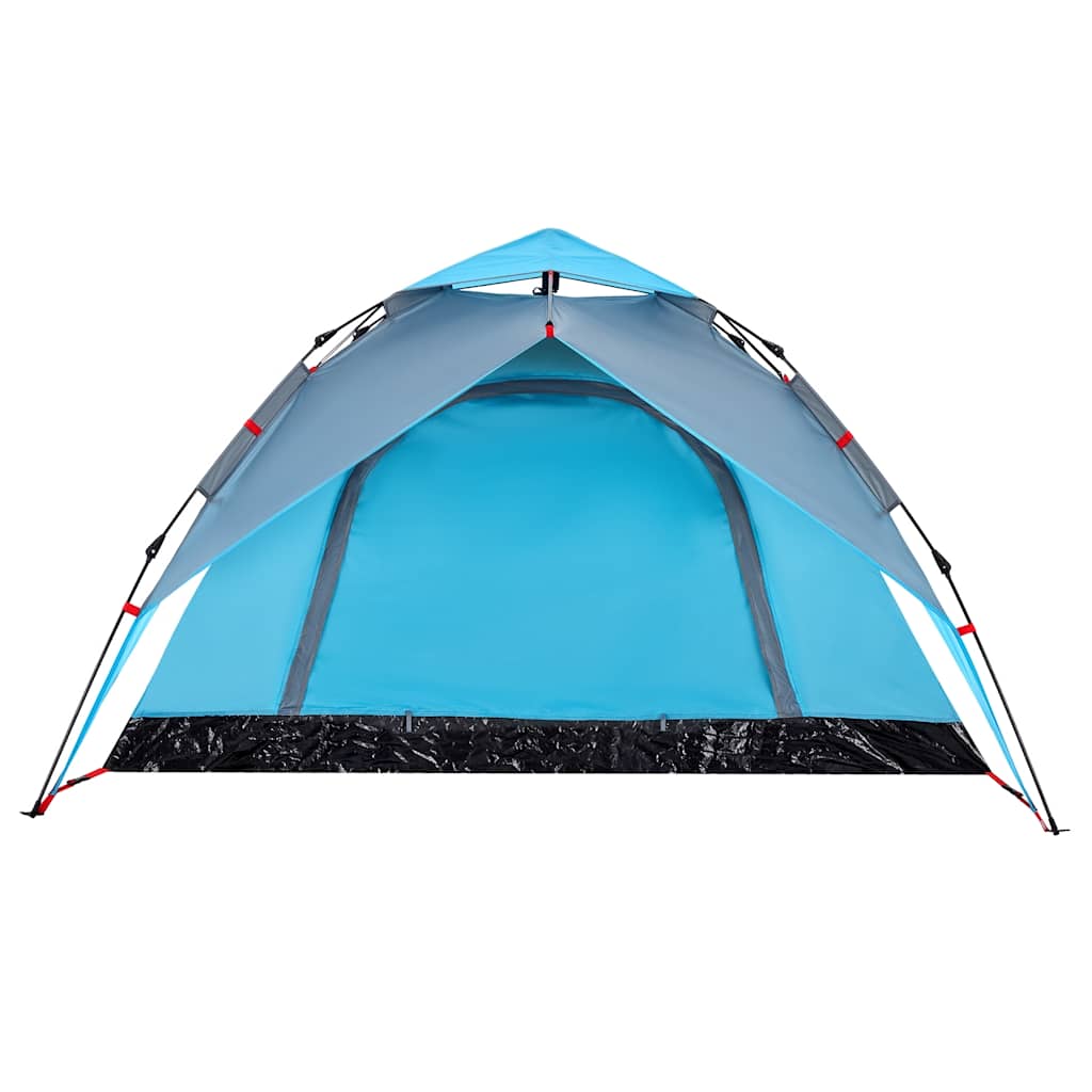 Camping Tent Dome 4-Person Blue Quick Release