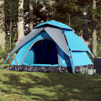 Camping Tent Dome 5-Person Blue Quick Release