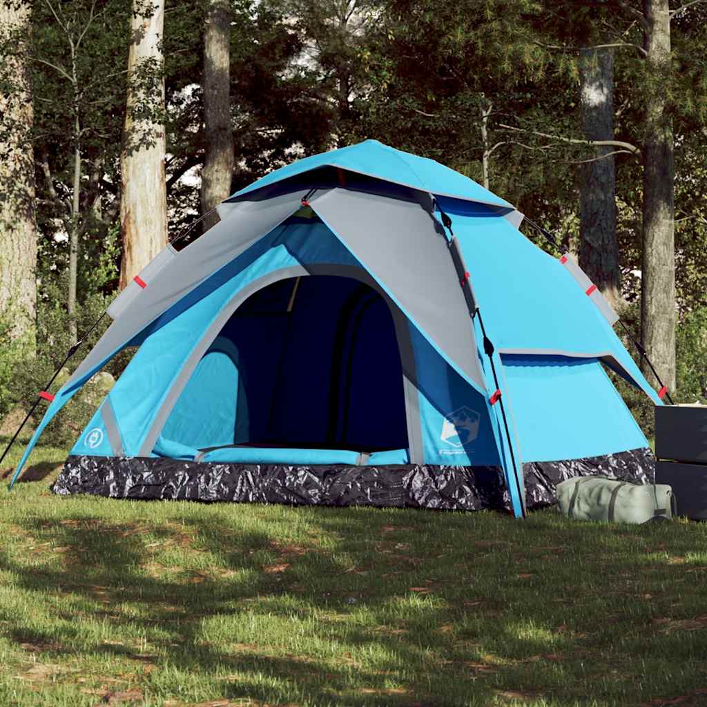 Camping Tent Dome 5-Person Blue Quick Release