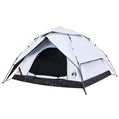 Camping Tent Dome 5-Person White Blackout Fabric Quick Release