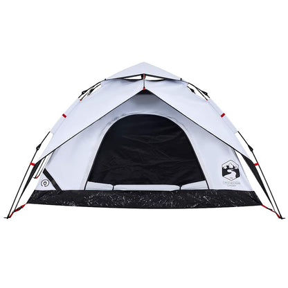 Camping Tent Dome 5-Person White Blackout Fabric Quick Release