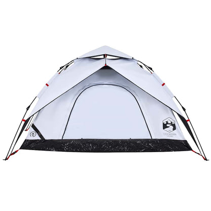 Camping Tent Dome 5-Person White Blackout Fabric Quick Release