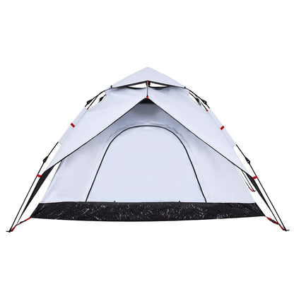 Camping Tent Dome 5-Person White Blackout Fabric Quick Release