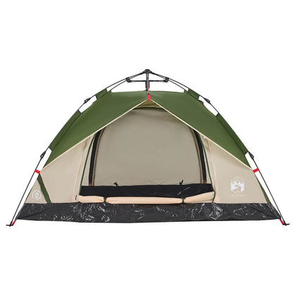 Camping Tent Dome 3-Person Green Quick Release