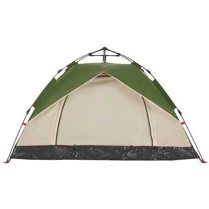 Camping Tent Dome 3-Person Green Quick Release