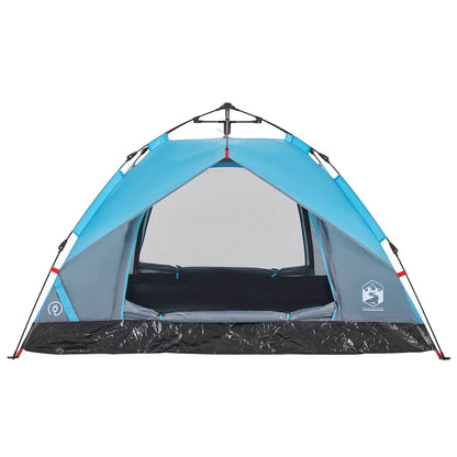 Camping Tent Dome 3-Person Blue Quick Release